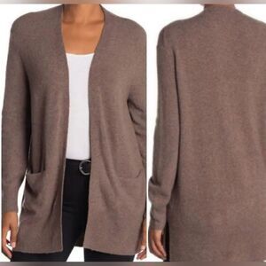 🔹️Madewell Taupe Heather Root Ryder  Alpaca Open Front Sweater Small